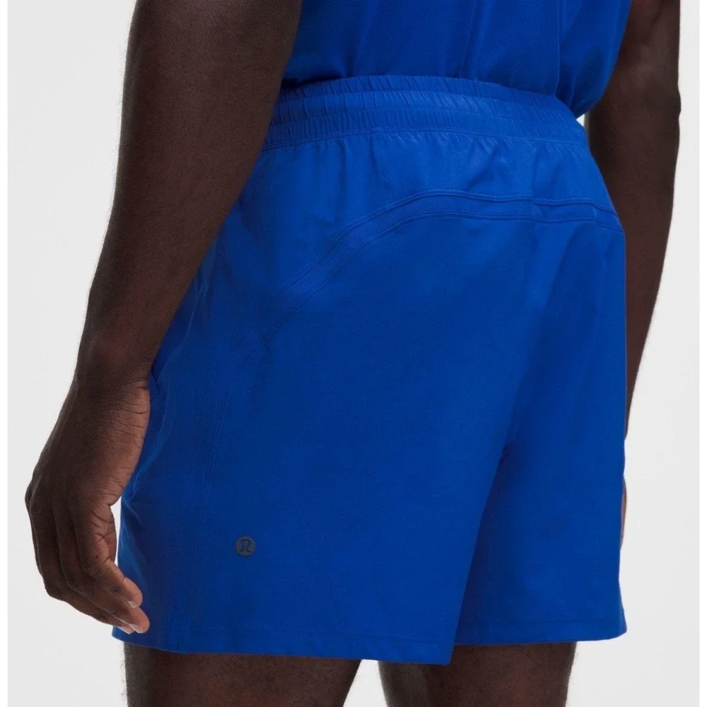 Lululemon Pace Breaker Linerless Short Mens M Blue Excellent 5
